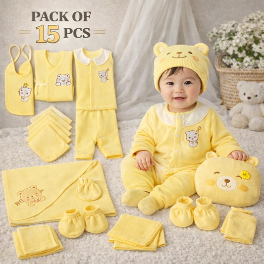 Angel New Born Unisex Baby's Gift Set-15 Pcs