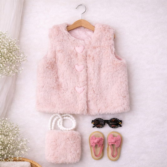 Sleeveless Solid Important Girls Jacket