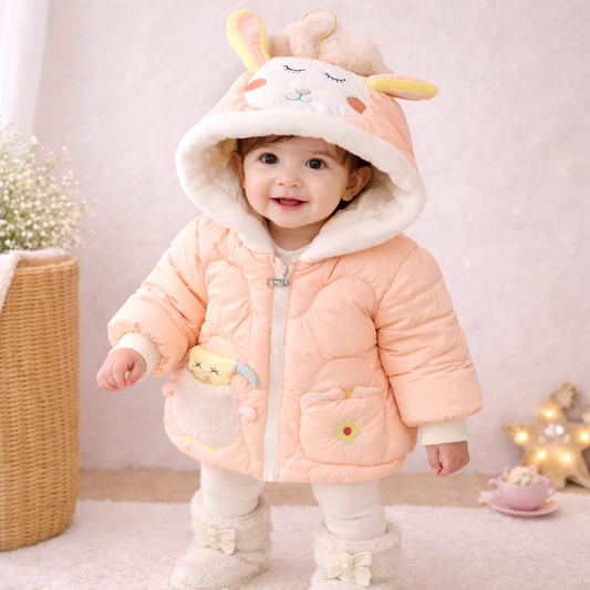 Full Sleeve Applique Baby Girls Jacket