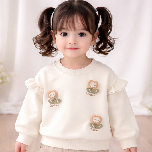 Girls Embellished Puff Sleeve T-Shirt