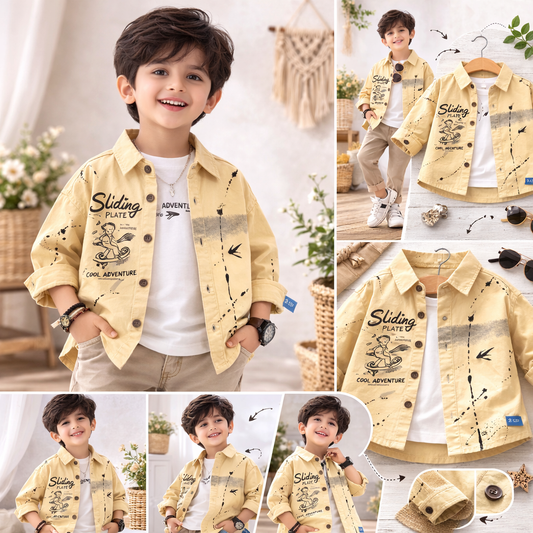 Infant's Long Sleeve Graphic Shirt with T-Shirt, Cotton Blend