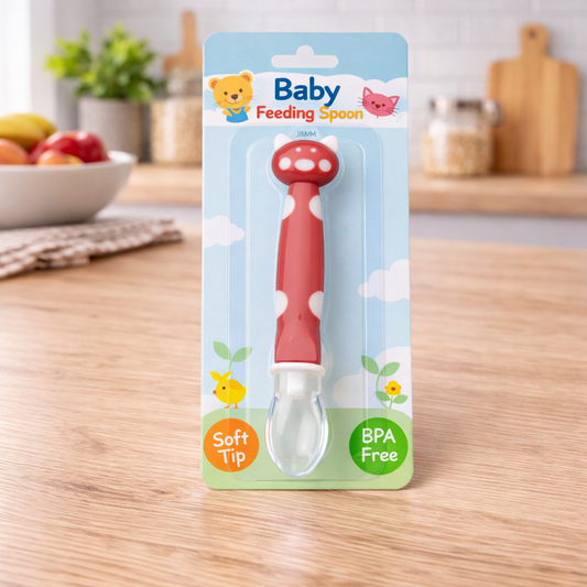 Baby Silicone Pig Shape Spoon -Feeding Tableware Soft Head Spoon