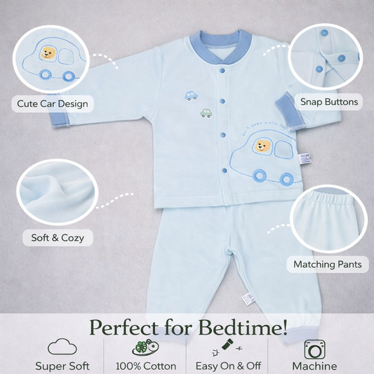 Text Print Cotton Jabla And Joggers Set