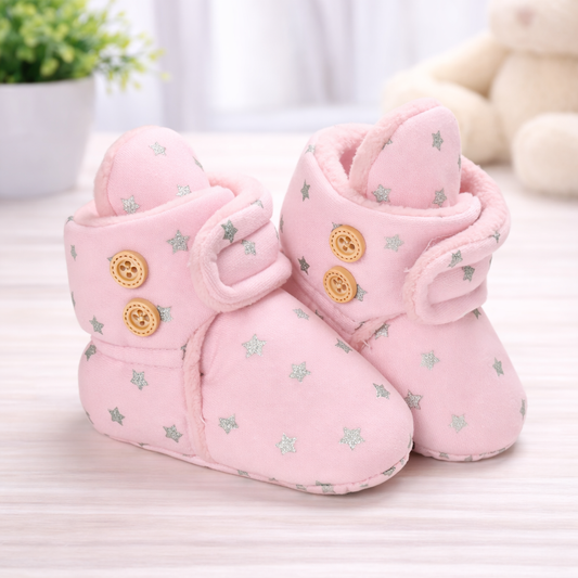 Baby Cozy Fleece Booties With Grippers