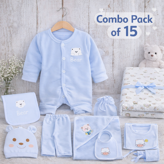 Love New Born Unisex Baby's Clothing Gift Set-15Pcs