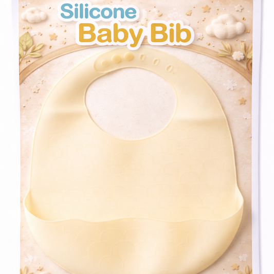 Plain Waterproof Silicon Baby Bibs
