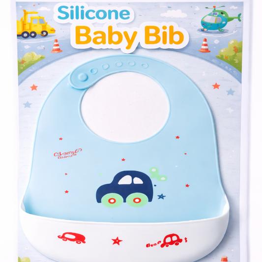 Waterproof Baby blue High Silicon Baby Bibs