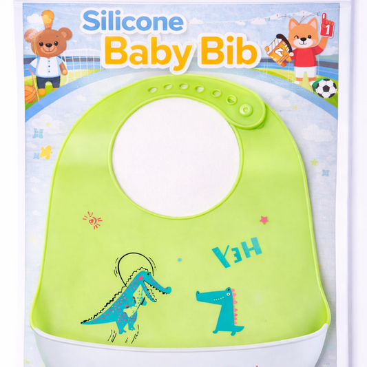 Waterproof Baby blue High Silicon Baby Bibs