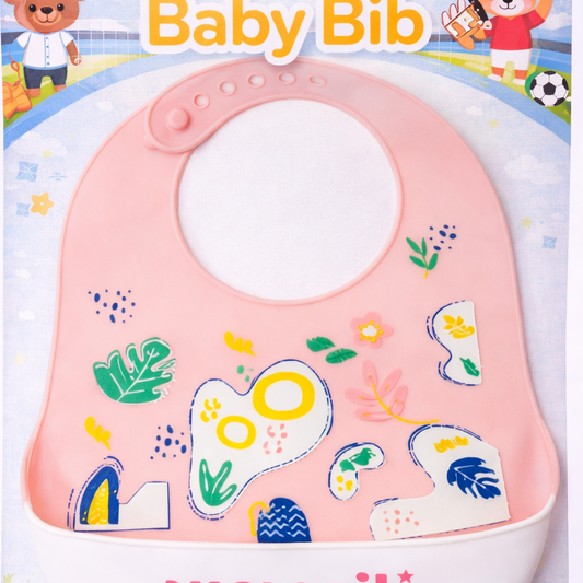 Waterproof Baby blue High Silicon Baby Bibs