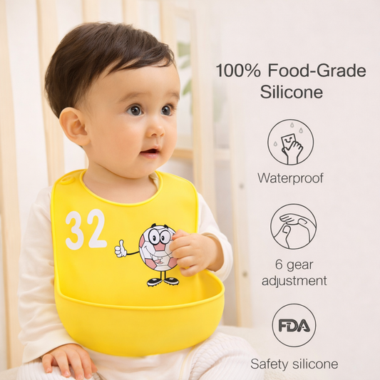 Waterproof Baby blue High Silicon Baby Bibs