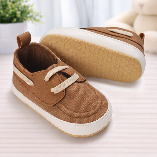Baby Canvas Boat Shoes, Slip-on Style, Soft Sole