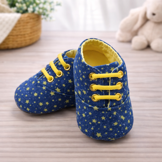 Baby Moo Star High Top Foldable Denim Casual Sneaker Booties