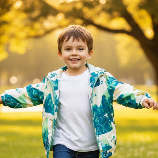 Full Sleeves Hooded Jacket Dino Print