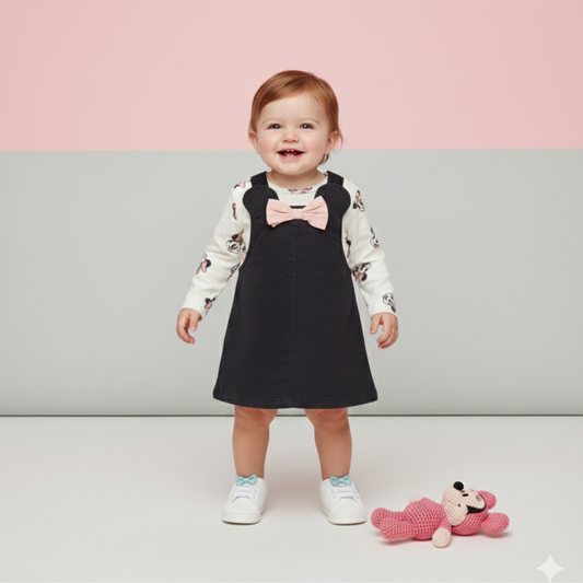 Piece Top And Dress Set - Blackminnie Mouse