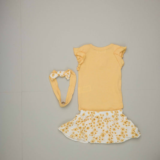 Rabbit Bear Baby Printed Romper Skirt Set