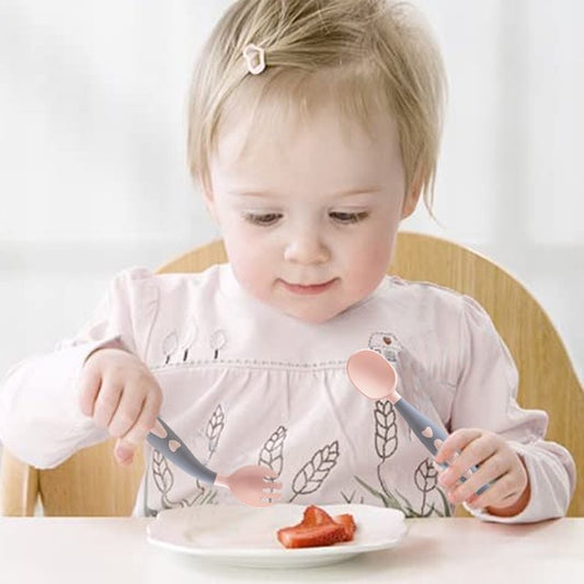 Baby Feeding/Training Spoon And Fork Set