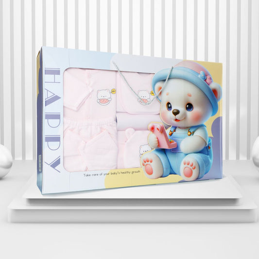 Happy New Born Unisex Baby's Clothing Gift Set- 15Pcs