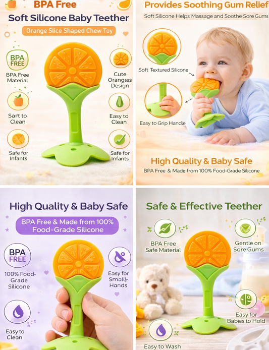 Soft Silicone Fruit Teething Toys
