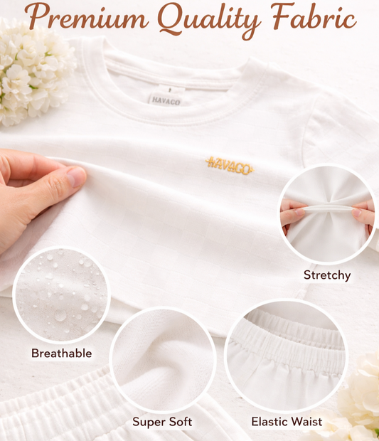 Cotton Kids Coordinated Outfit, Casual T-shirt and Shorts Set, Short Sleeve