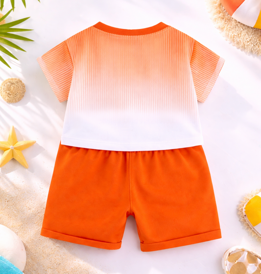 Kids Cotton T-Shirt and Shorts Set, HOT Print Design