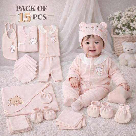 Angel New Born Unisex Baby's Gift Set-15 Pcs