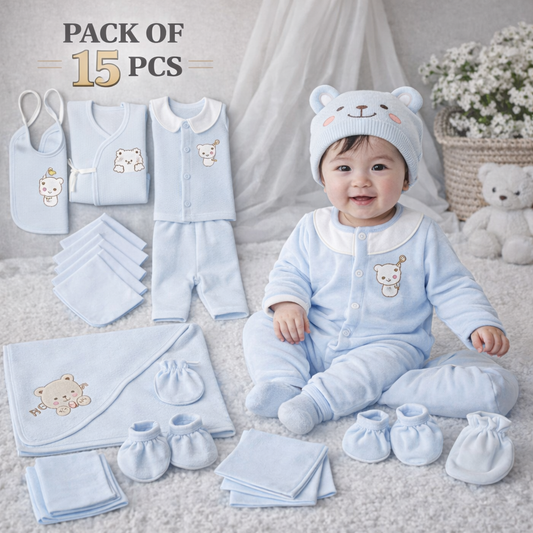 Angel New Born Unisex Baby's Gift Set-15 Pcs