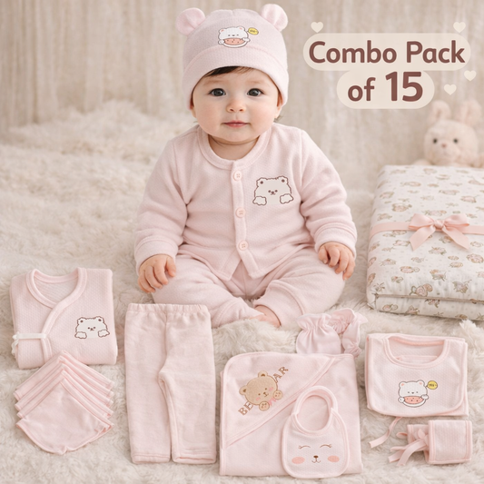 Love New Born Unisex Baby's Clothing Gift Set-15Pcs