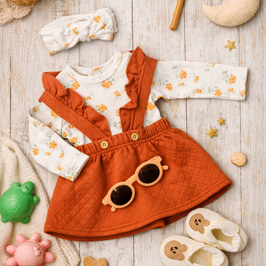 Dungaree For Girls Casual Printed Pure Cotton