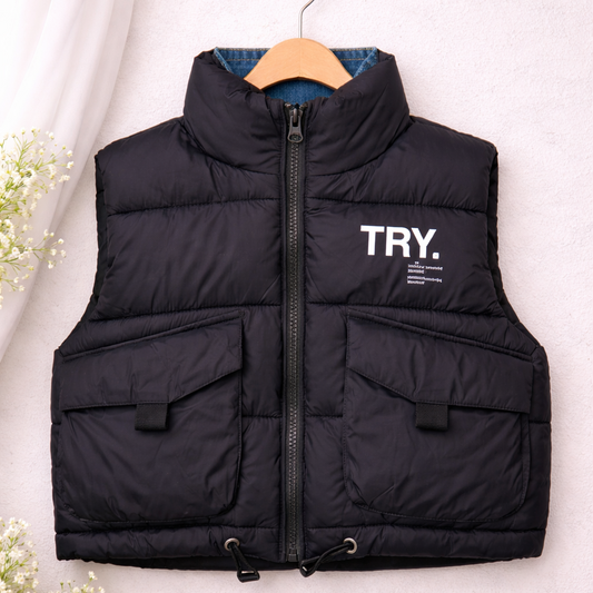 Boys Mock Collar Padded Jacket