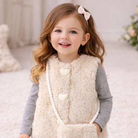 Sleeveless Solid Important Girls Jacket