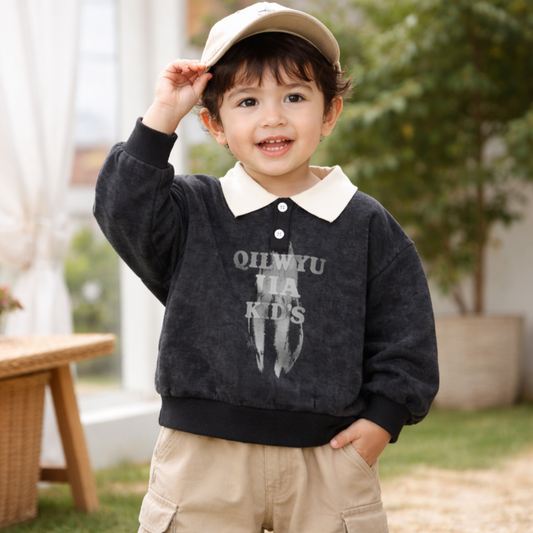 Kids Cotton Sweatshirt and Jogger Set, Casual Wear