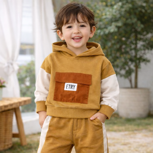 Toddler Two-Piece Hooded Sweatsuit Set, Athletic Style