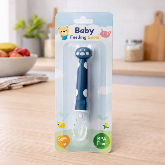 Baby Silicone Pig Shape Spoon -Feeding Tableware Soft Head Spoon