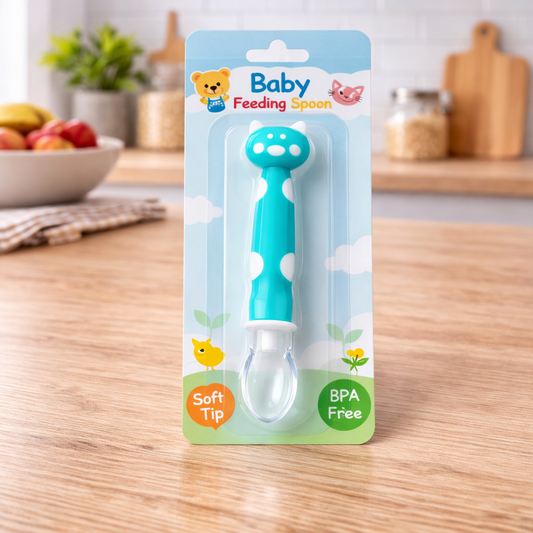 Baby Silicone Pig Shape Spoon -Feeding Tableware Soft Head Spoon