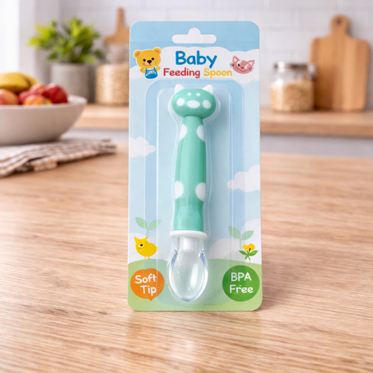 Baby Silicone Pig Shape Spoon -Feeding Tableware Soft Head Spoon