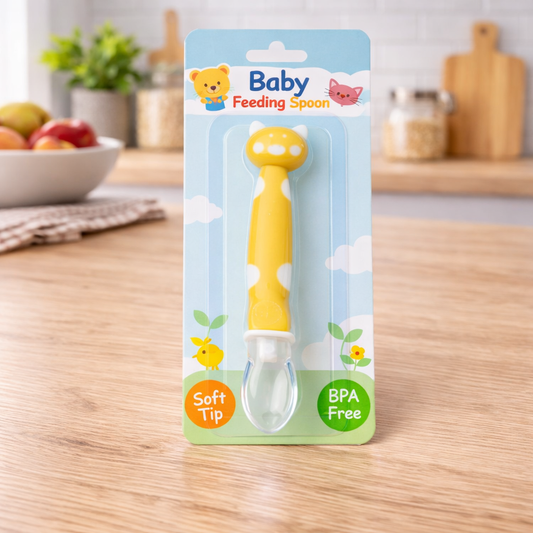 Baby Silicone Pig Shape Spoon -Feeding Tableware Soft Head Spoon