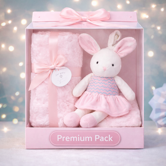 Pink Blanket & Cute Doll 2Pc Set