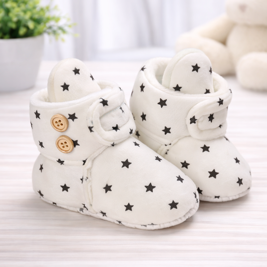 Baby Cozy Fleece Booties With Grippers