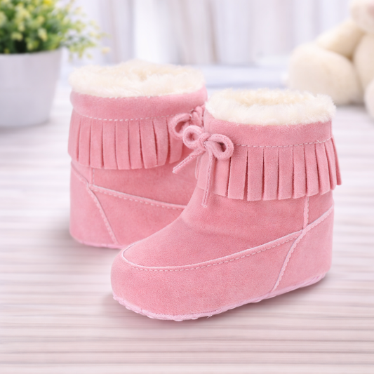 High Quality Tassel Warm Plush Lining Outdoor Snow Boy Girl