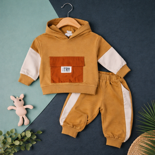 Toddler Two-Piece Hooded Sweatsuit Set, Athletic Style