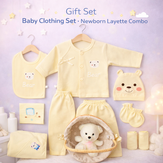 Gift Basket For Born Baby Clothing Set- 15 Pcs