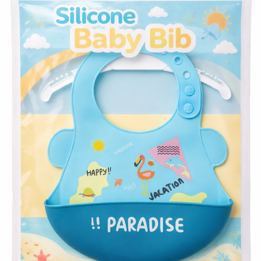 Waterproof Medium Silicon Baby Bibs With Ears