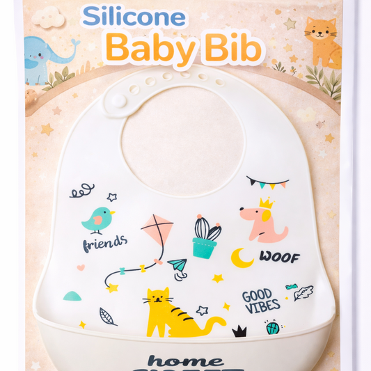 Waterproof Baby blue High Silicon Baby Bibs