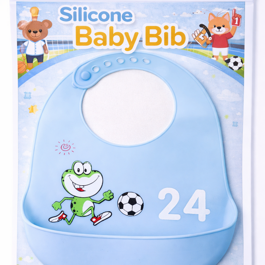 Waterproof Baby blue High Silicon Baby Bibs