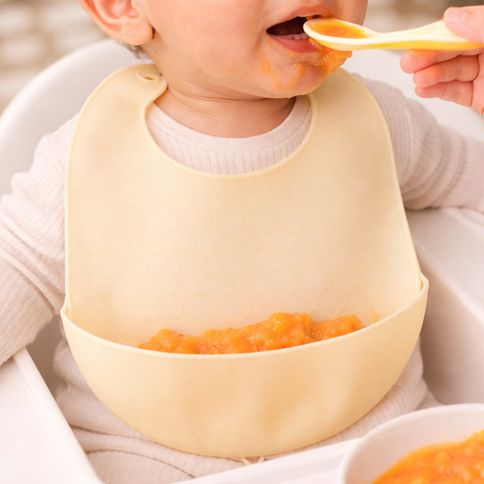 Plain Waterproof Silicon Baby Bibs