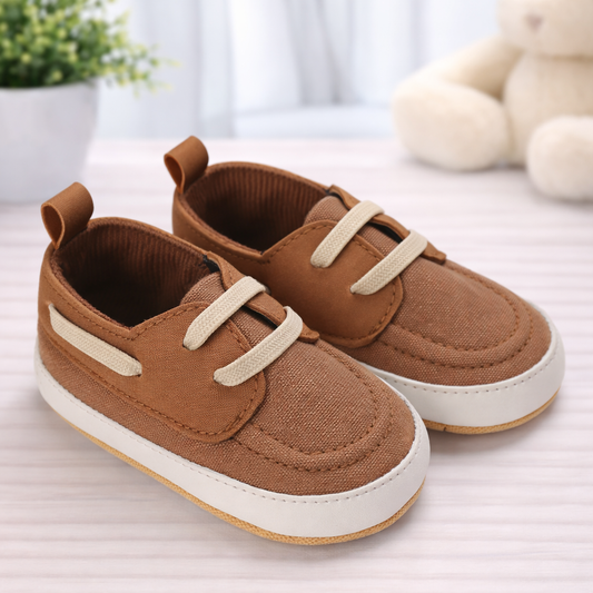 Baby Canvas Boat Shoes, Slip-on Style, Soft Sole