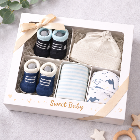 Baby premium quality Cap With Socks, combo set