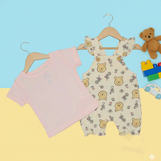 Disney Baby Overall Short Sleeve Shirt And Pants 2Pcs Set