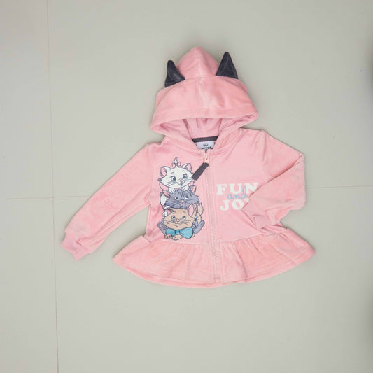 Pink Cat Fleece Sweatshirt And Pants