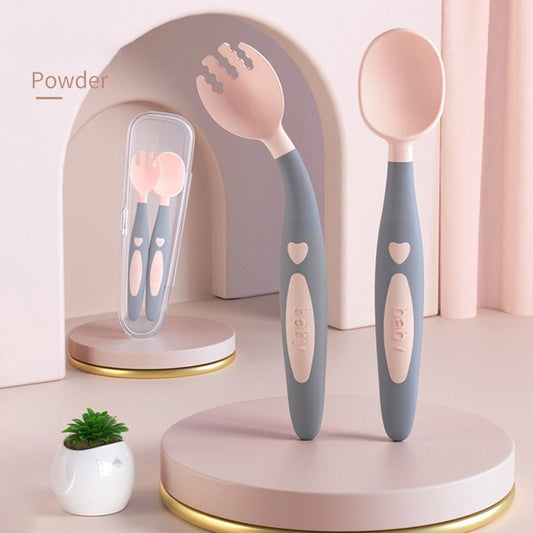 Baby Feeding/Training Spoon And Fork Set